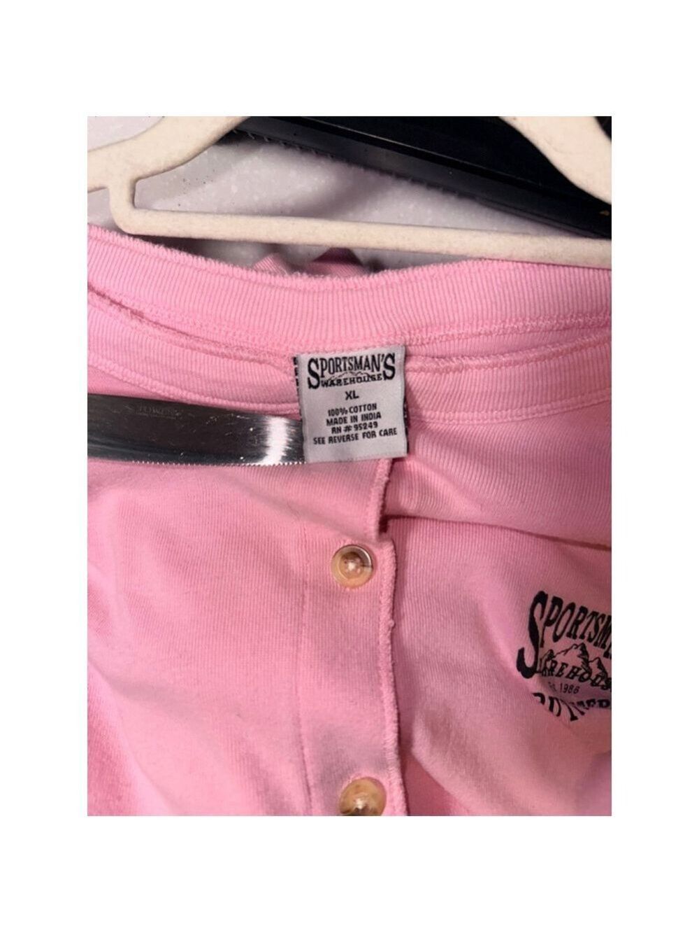 Sportsman’s warehouse 100% cotton made in India size extra large pink longjohns - Picture 3 of 10
